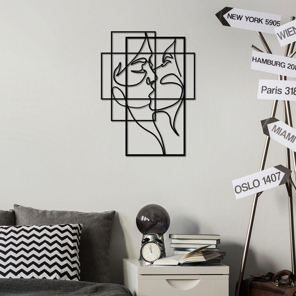 Wallity декорација за dzид Love - M, 50 x 37 см, црна