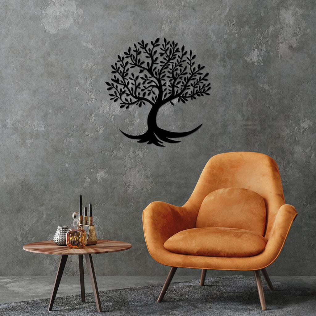 Wallity dzидна декорација Монументално дрво 4, 68 x 70 см, црна