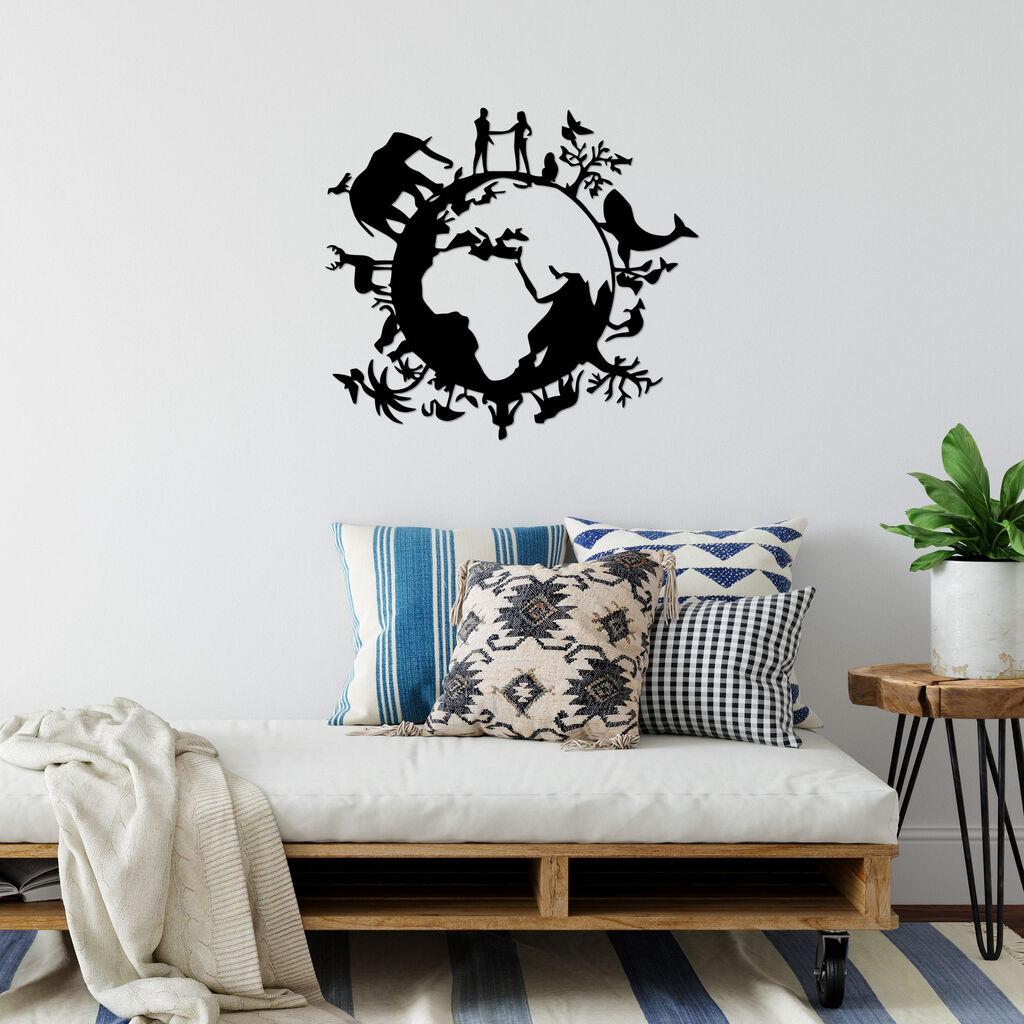 Wallity декорација за dzид Animal World - 506, 62 x 70 см, црна