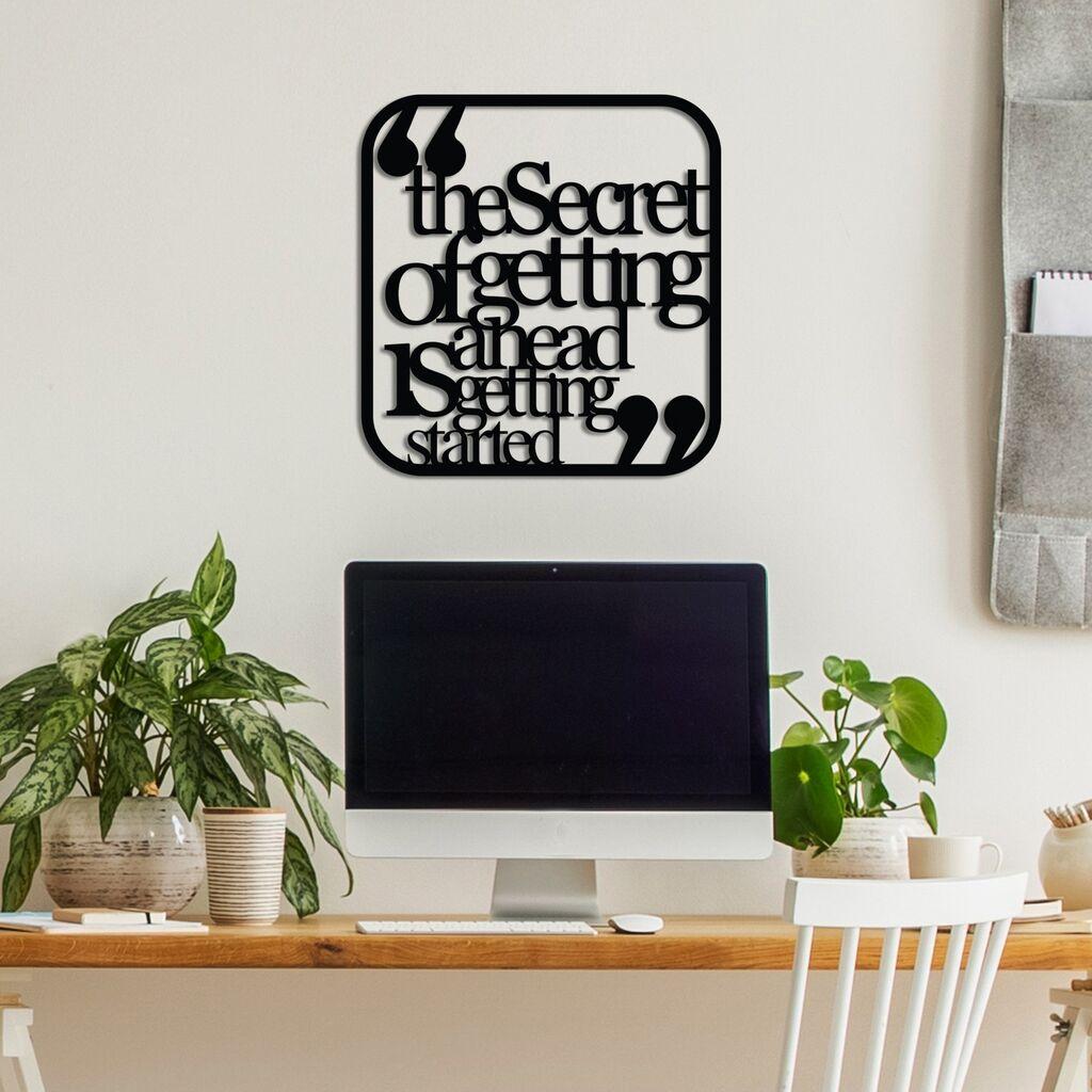 Wallity декорација за dzид „Почеток напред" 3, 50 x 50 см, црна