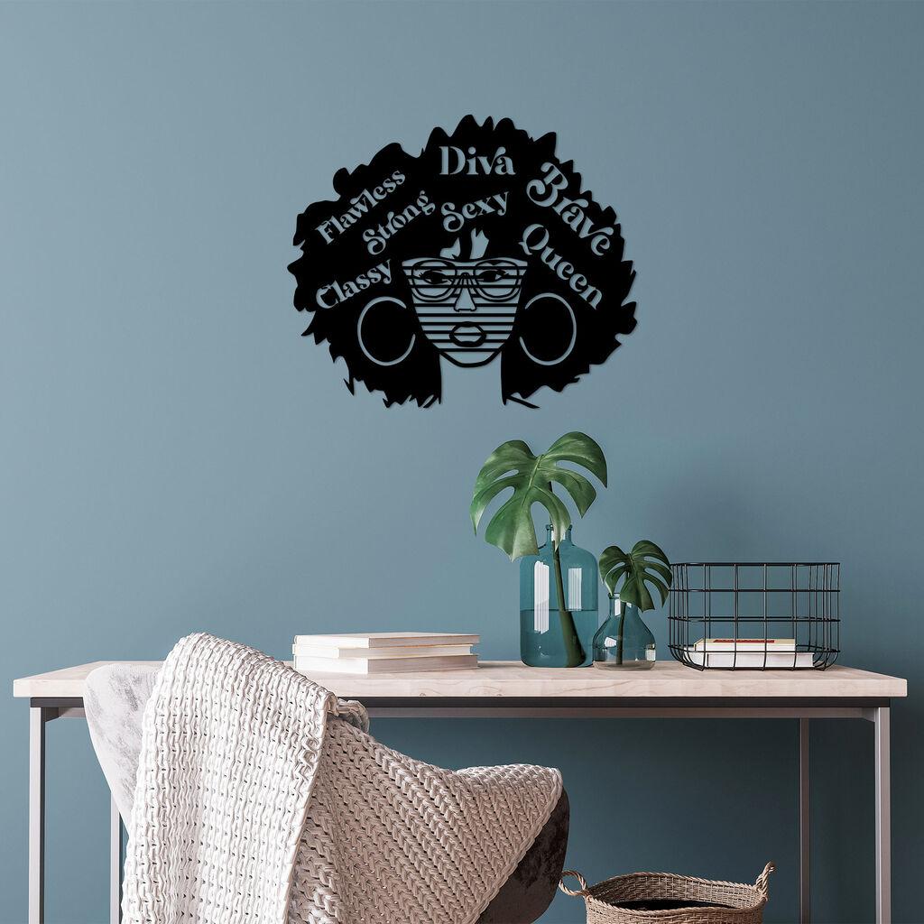 Wallity декорација за dzид Diva Sexy Classy - 474, 58 x 70 см, црна