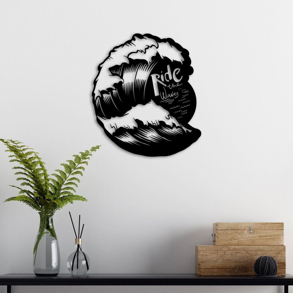 Wallity декорација за dzид Ride The Waves, 50 x 57 см, црна