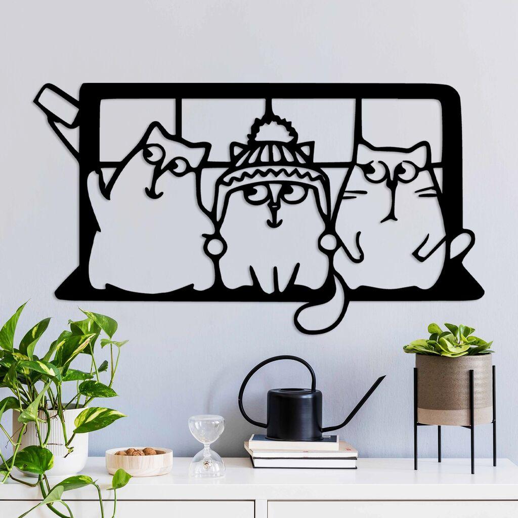 Wallity декорација за dzид, кат 7, 60 x 35 см, црна