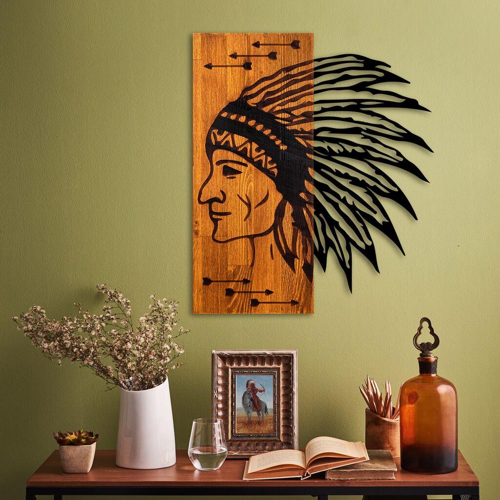 Wallity декорација за dzид Apache, 50 x 58 x 3 см, кафеава