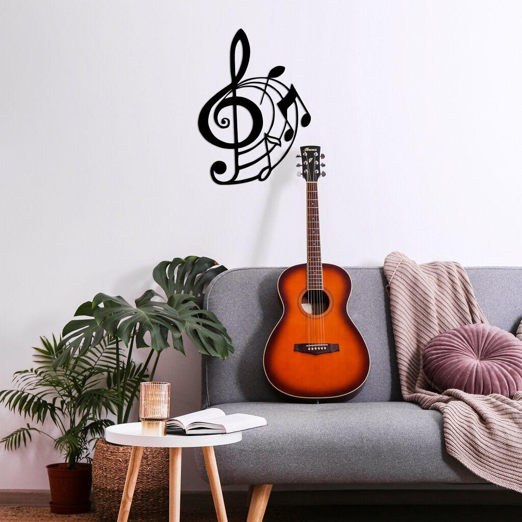 Wallity dzидна декорација Музикал 3, 50 x 70 см, црна