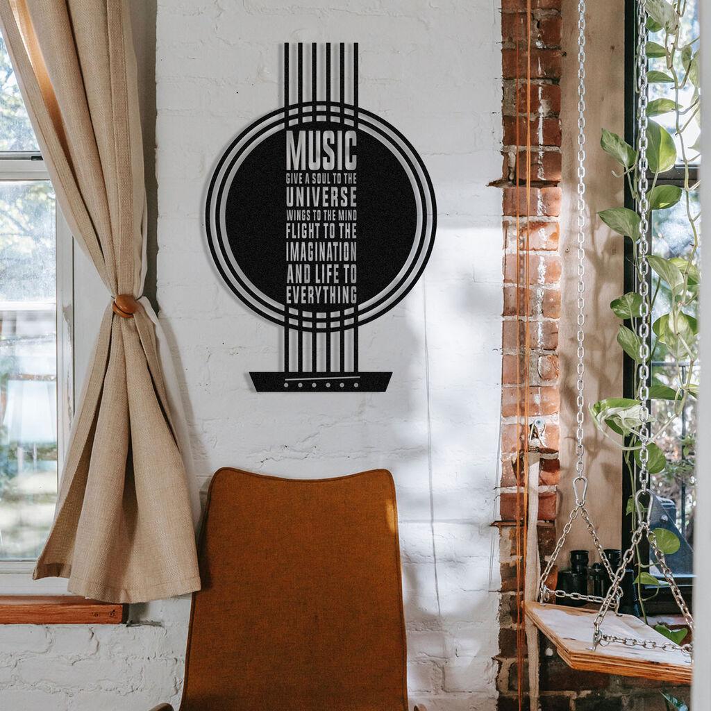Wallity декорација за dzид My Music, 40 x 60 см, црна