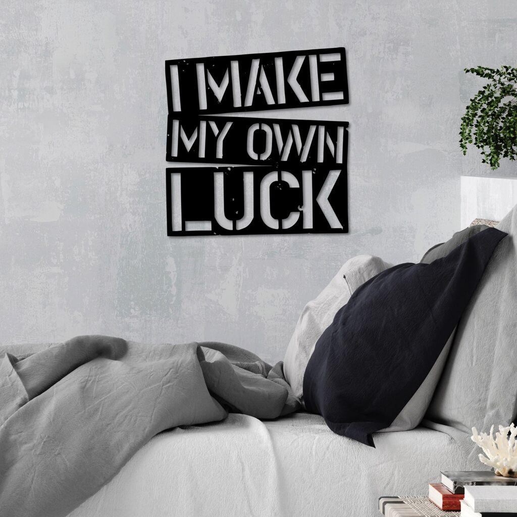 Wallity декорација за dzид Јас сам си ја создавам среќата, 50 x 50 см, црна