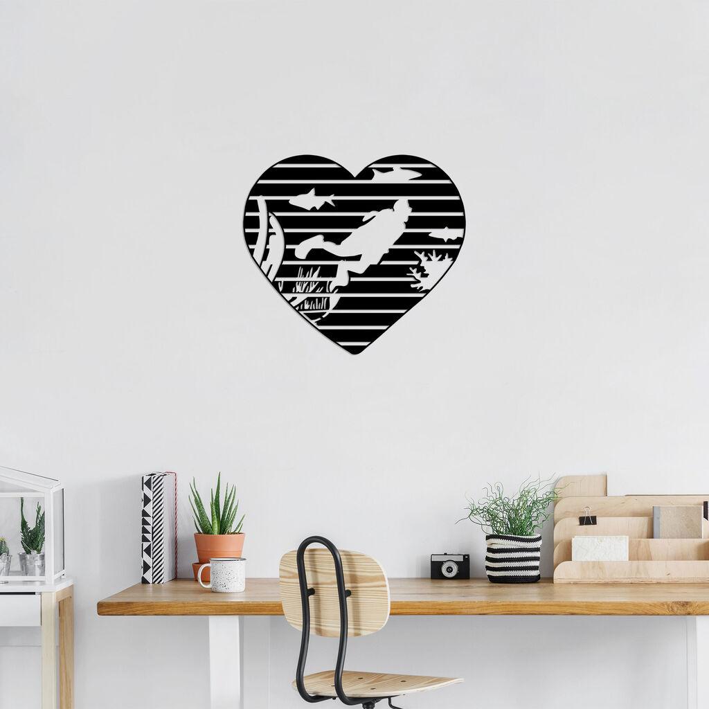 Wallity декорација за dzид Diver - 445, 78 x 70 см, црна