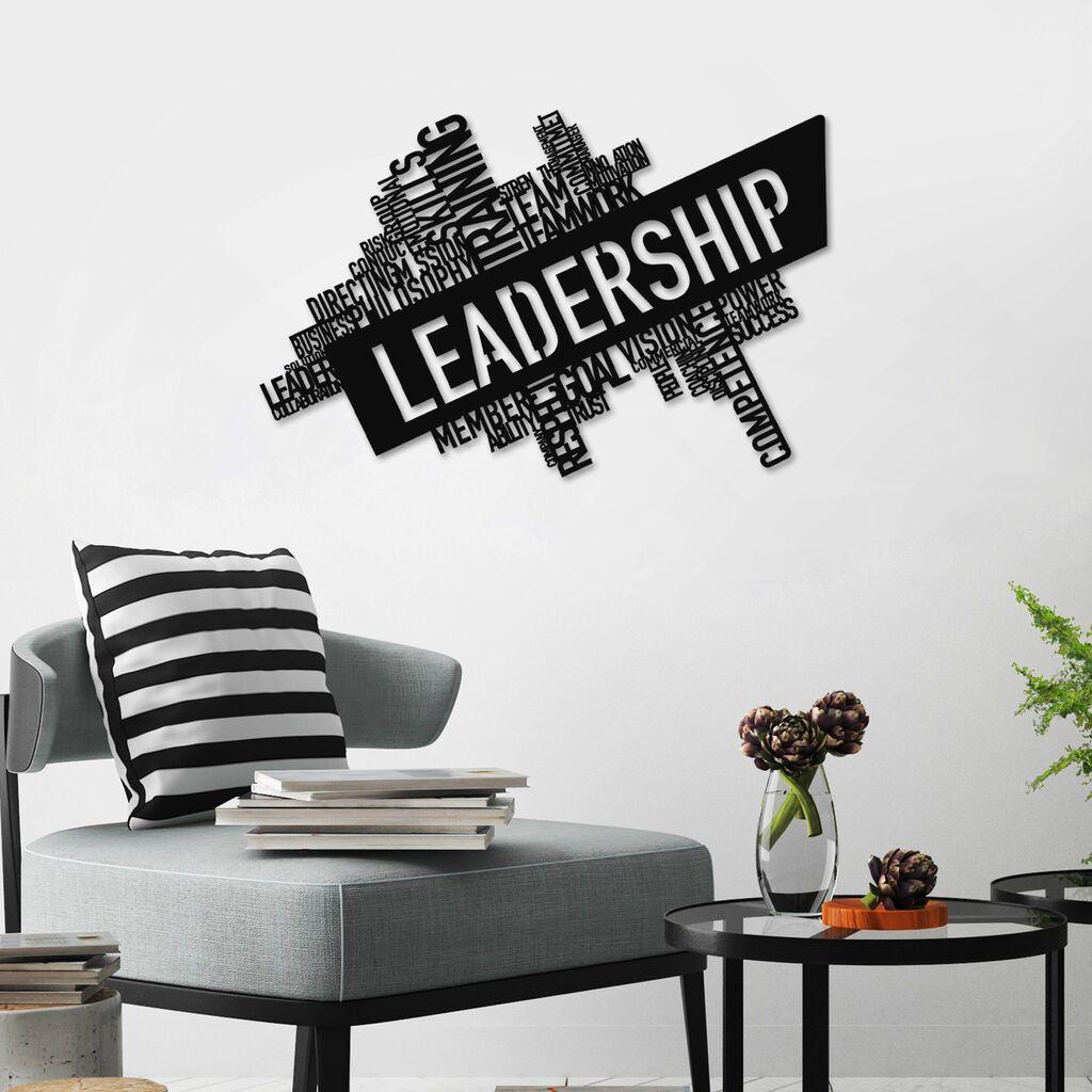 Wallity dzидна декорација Leadership, 80 x 51 см, црна