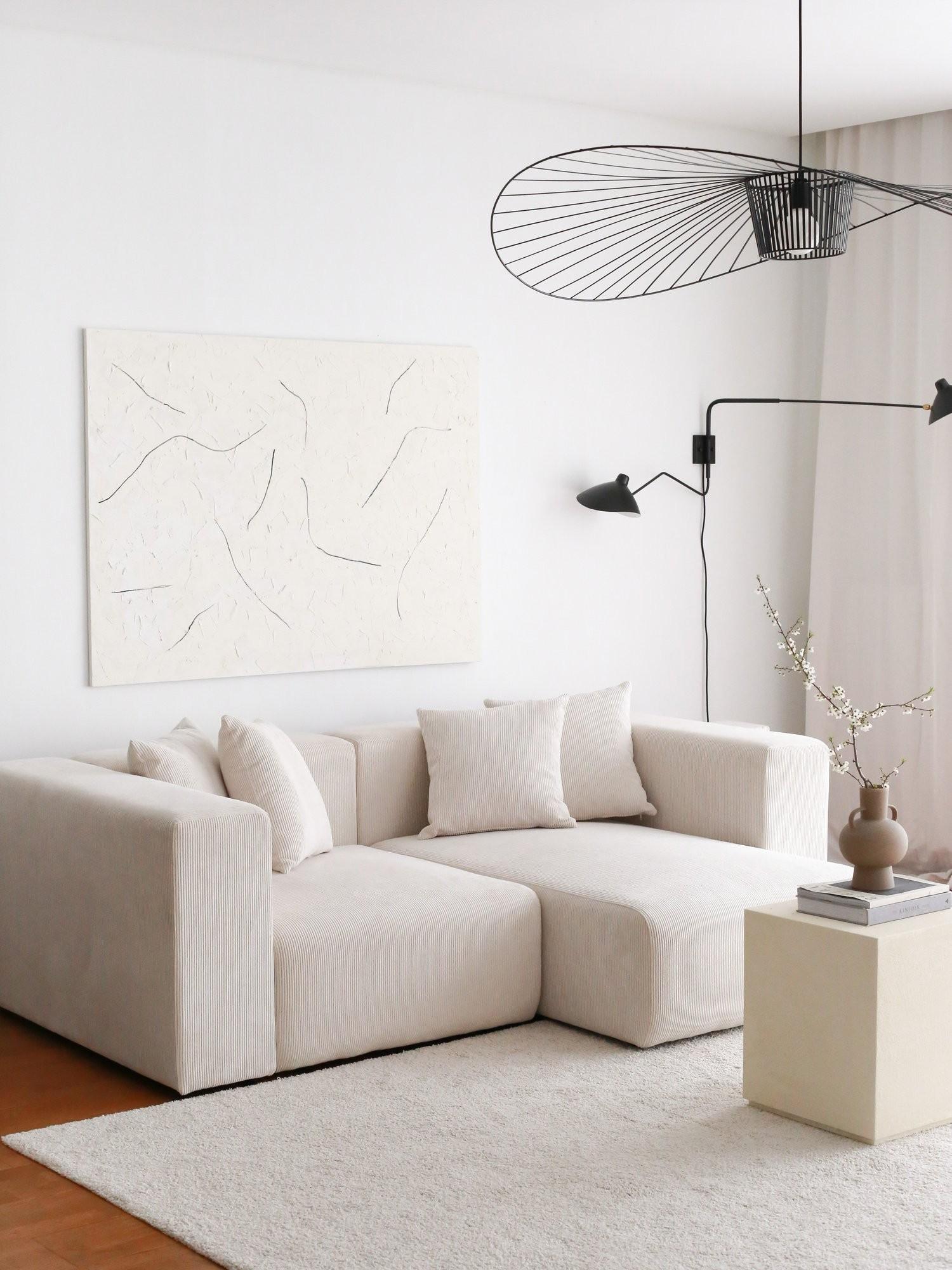 Аголна софа Atelier del Yolo 222x89x110cm бела