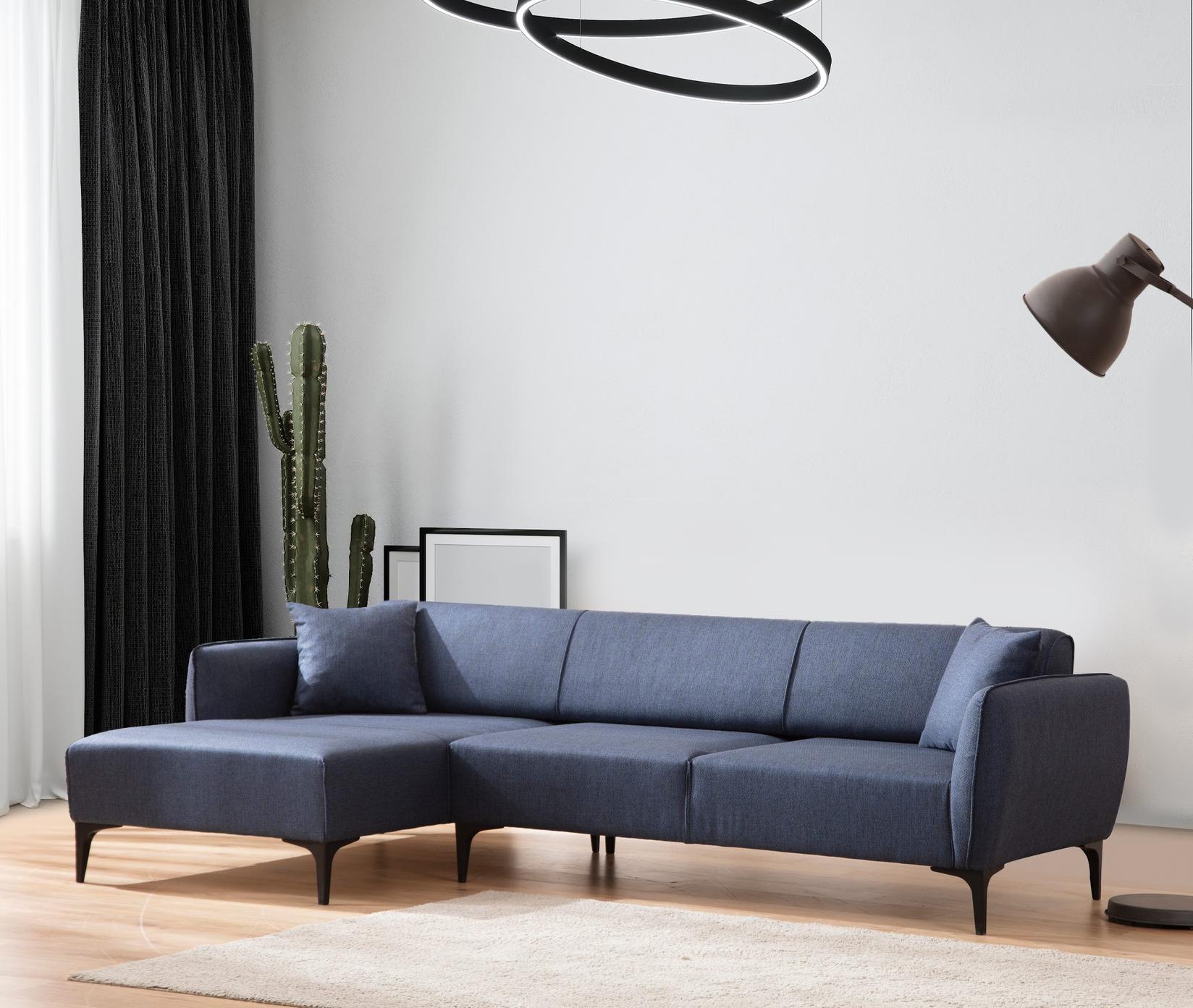 Atelier del Sofa Аголна гарнитура Belissimo 95x67x140cm Сина