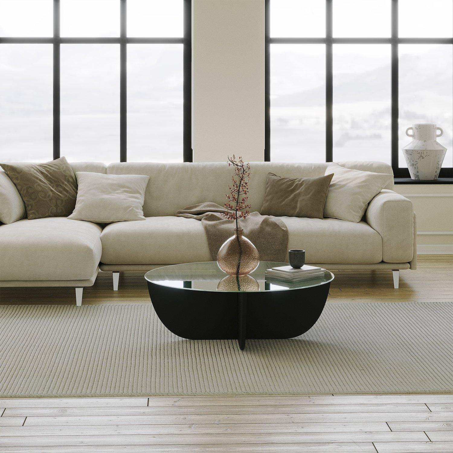 Маса Hanah Home Club Lily 90x30x90 см црна