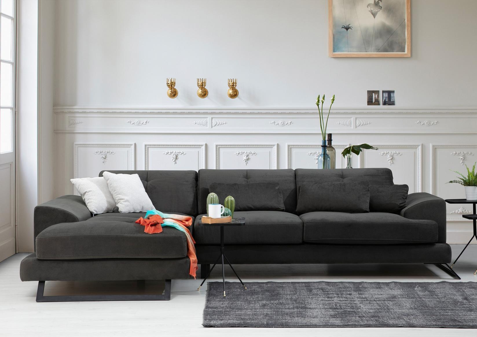 Atelier del Sofa Аголна гарнитура Frido, Антрацит