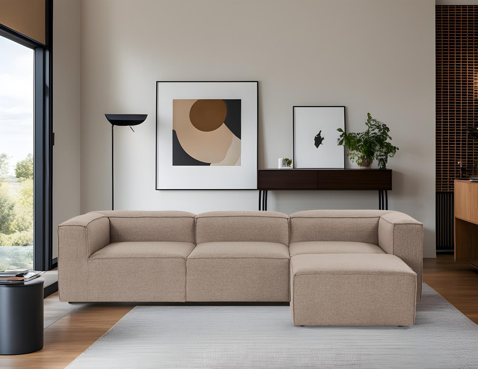 Аголна гарнитура Atelier del Sofa Fora 296x66x185cm кафеава