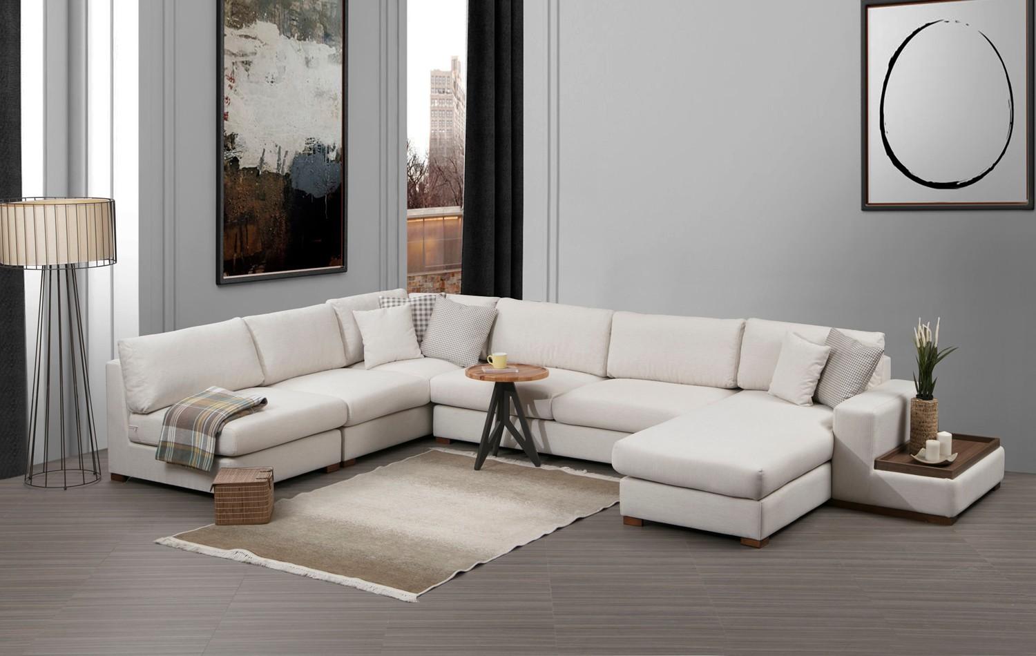 Аголна гарнитура Atelier del Sofa Loop 9 бела