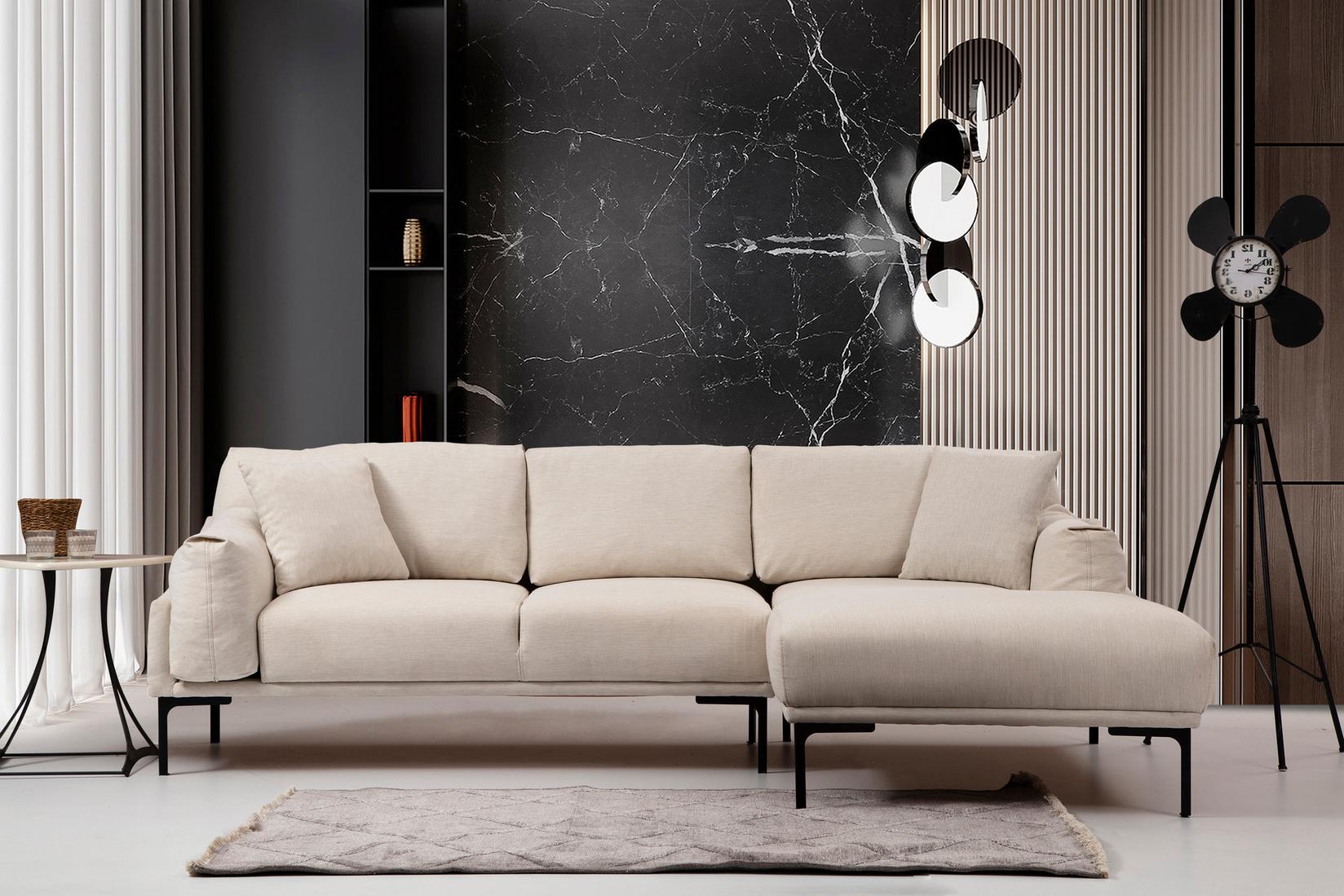 Аголна софа Atelier del Leo 90x65x255cm Крем