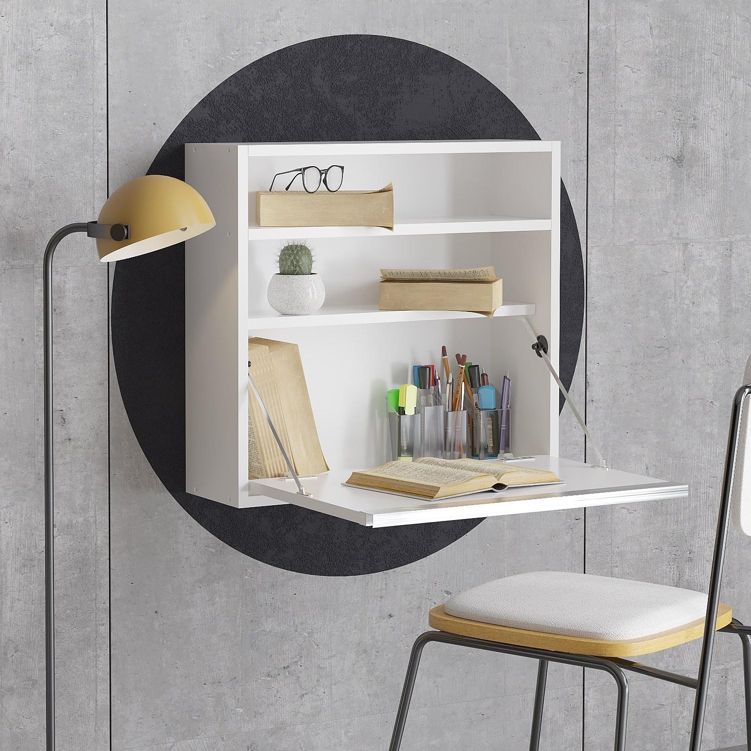 Биро Hanah Home 64x60x20 см бело