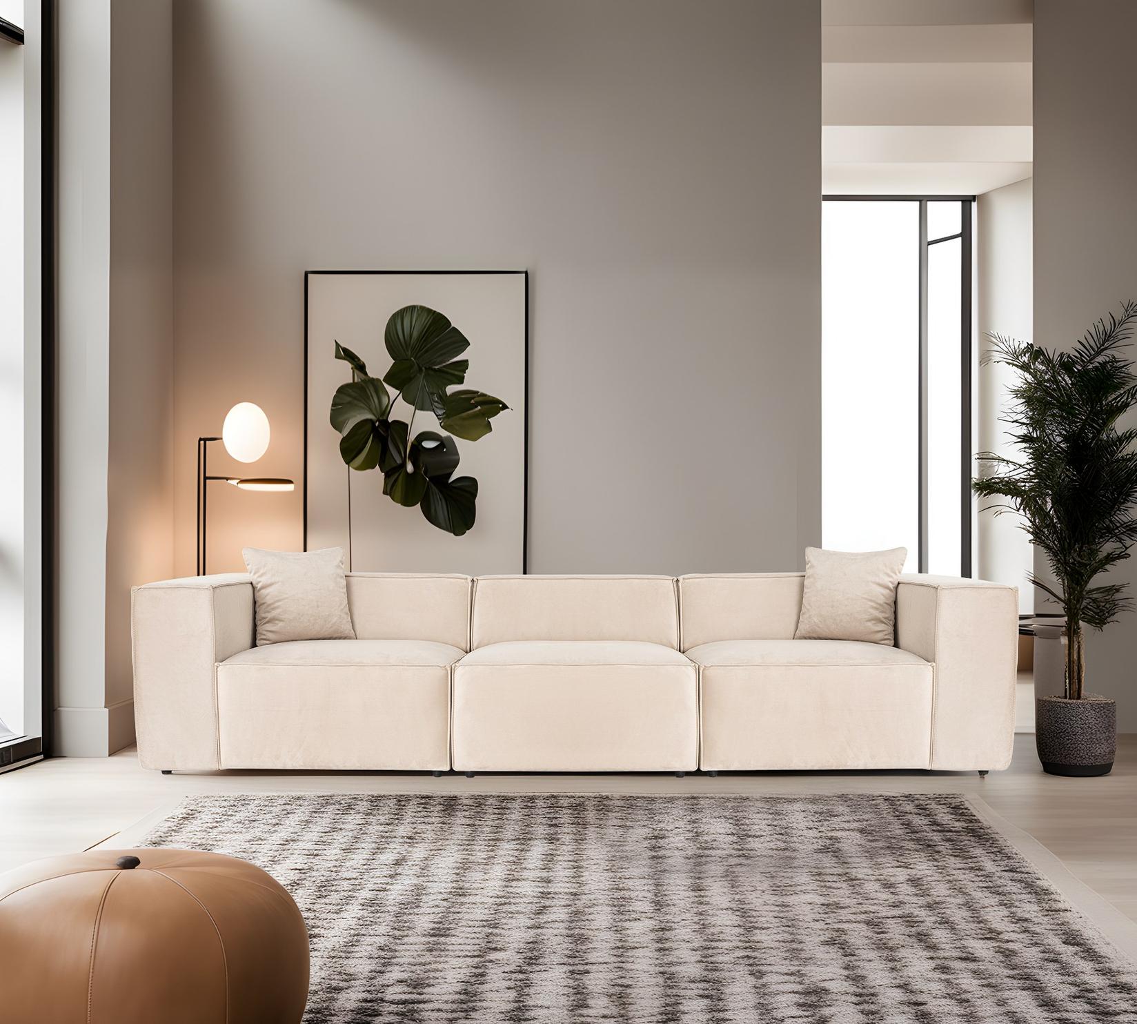Atelier del Sofa Trosed Lora 108x65x303cm Крем