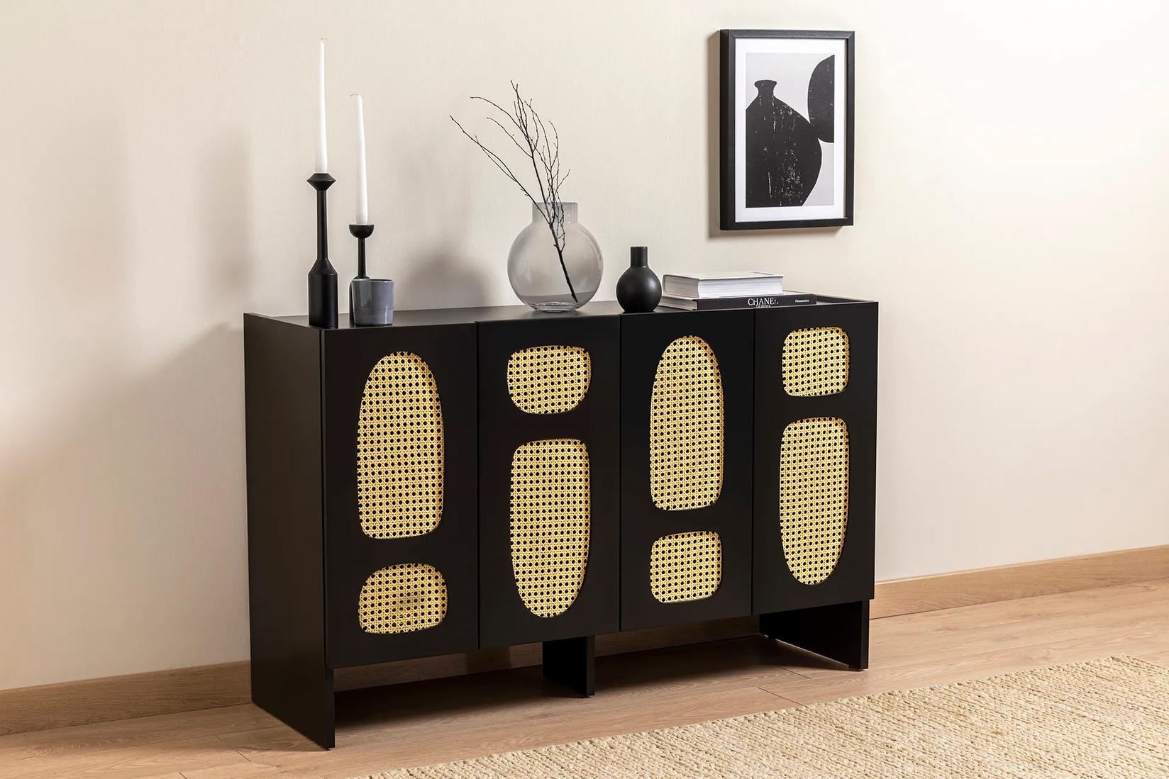 Комода Hanah Home Simona 80 120x80x40cm црна