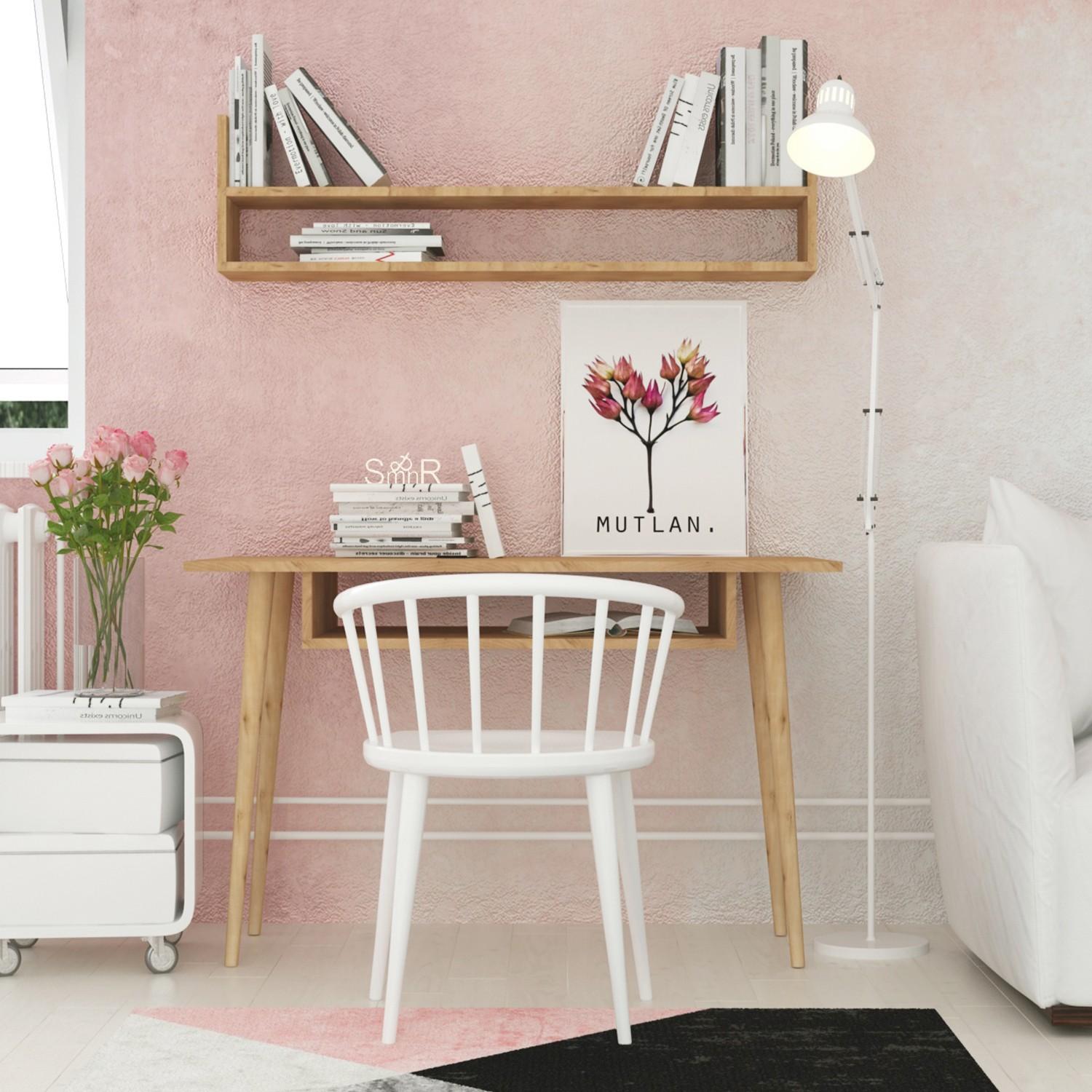 Работна маса Hanah Home 120x74x60 см, даб