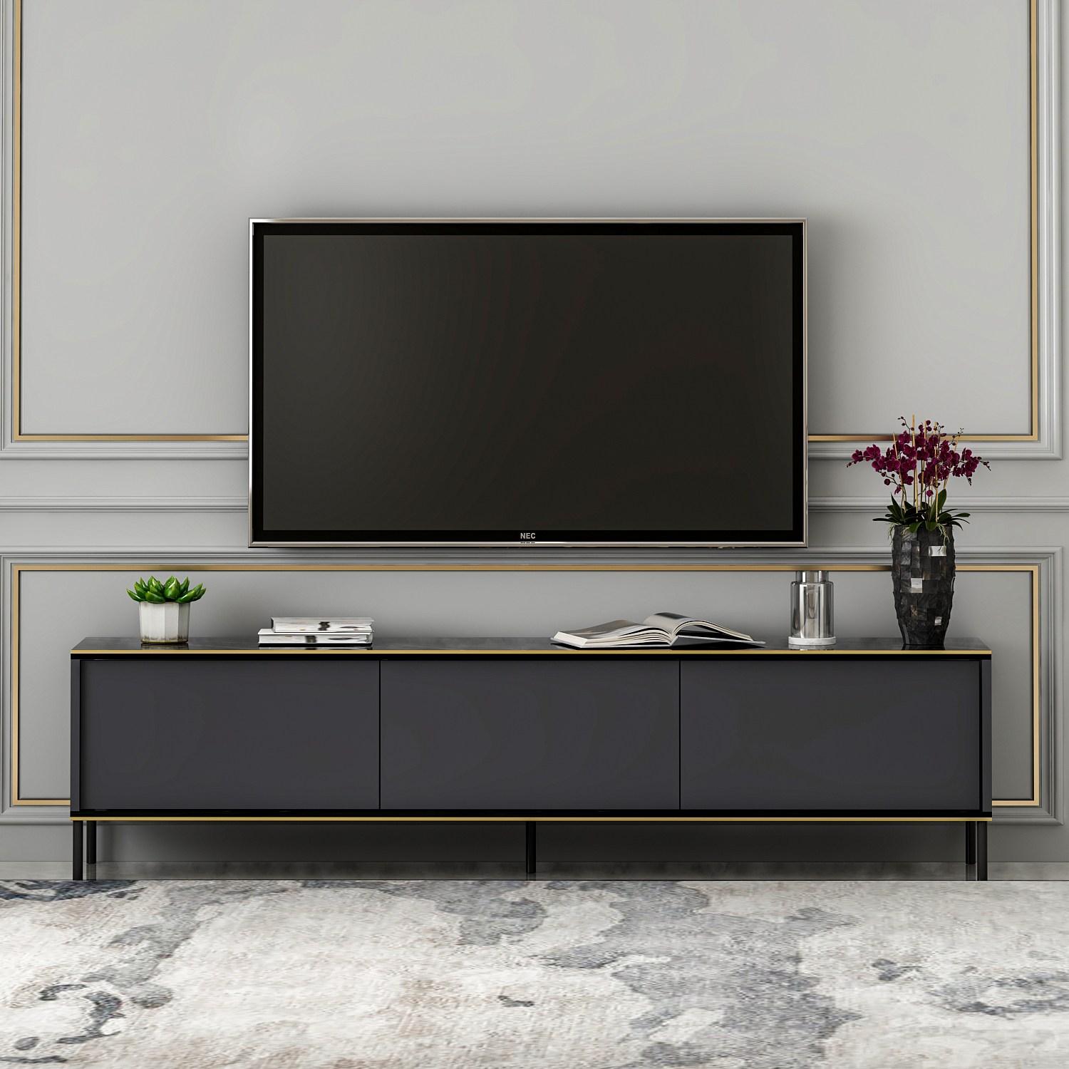 Hanah Home TV Dresser Imaj Anthracite
