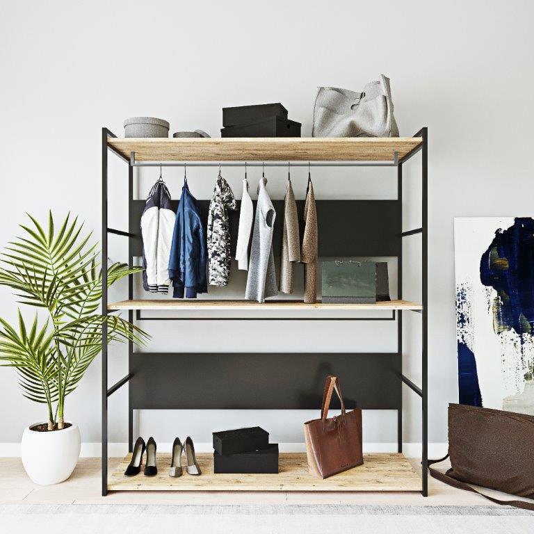 Гардеробер Hanah Home Perpa Oak-Black