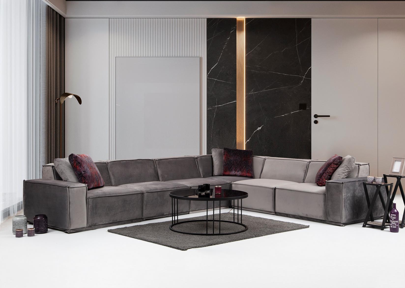 Аголен сет „Ателје дел Софа" Лего Греј