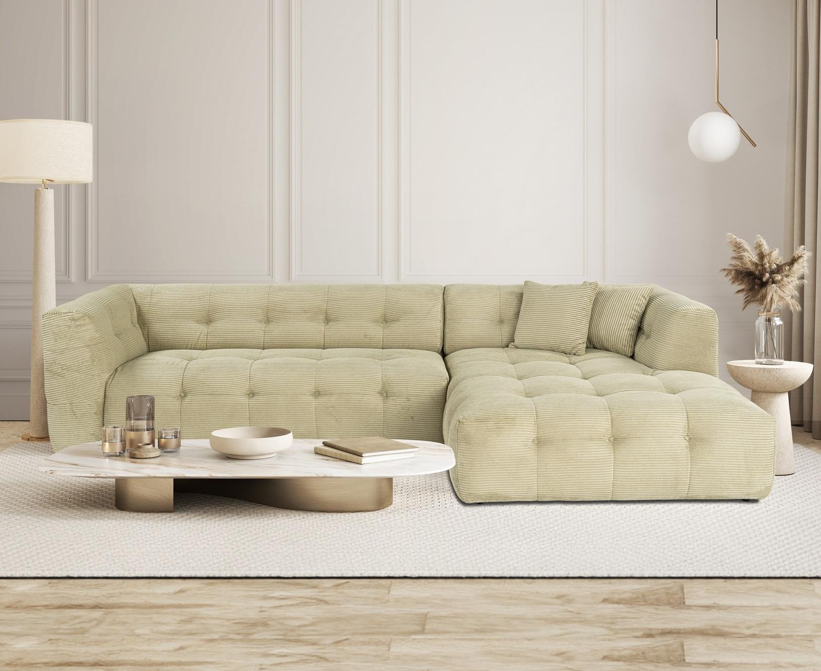 Аголна гарнитура Atelier del Sofa Cady 100x72x300cm Зелена