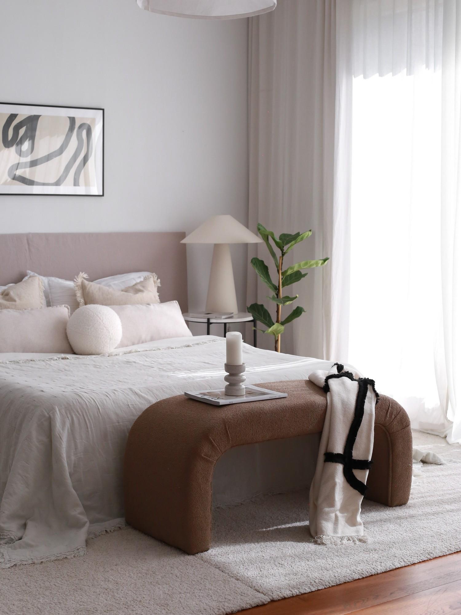 Столче за софа Atelier del 106x45x46 см, кафеава