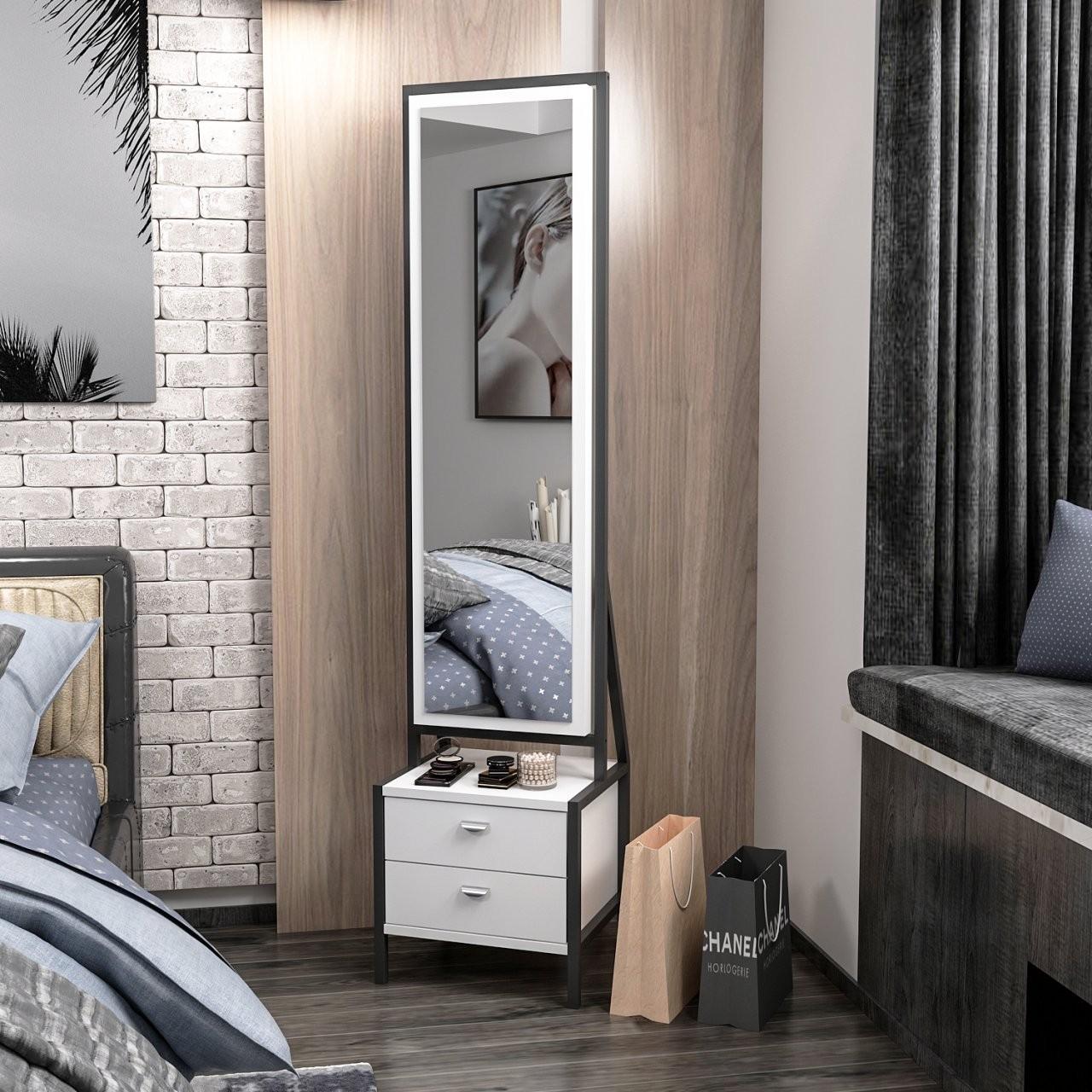 Маса за шминкање Hanah Home 41x170x35 см бела