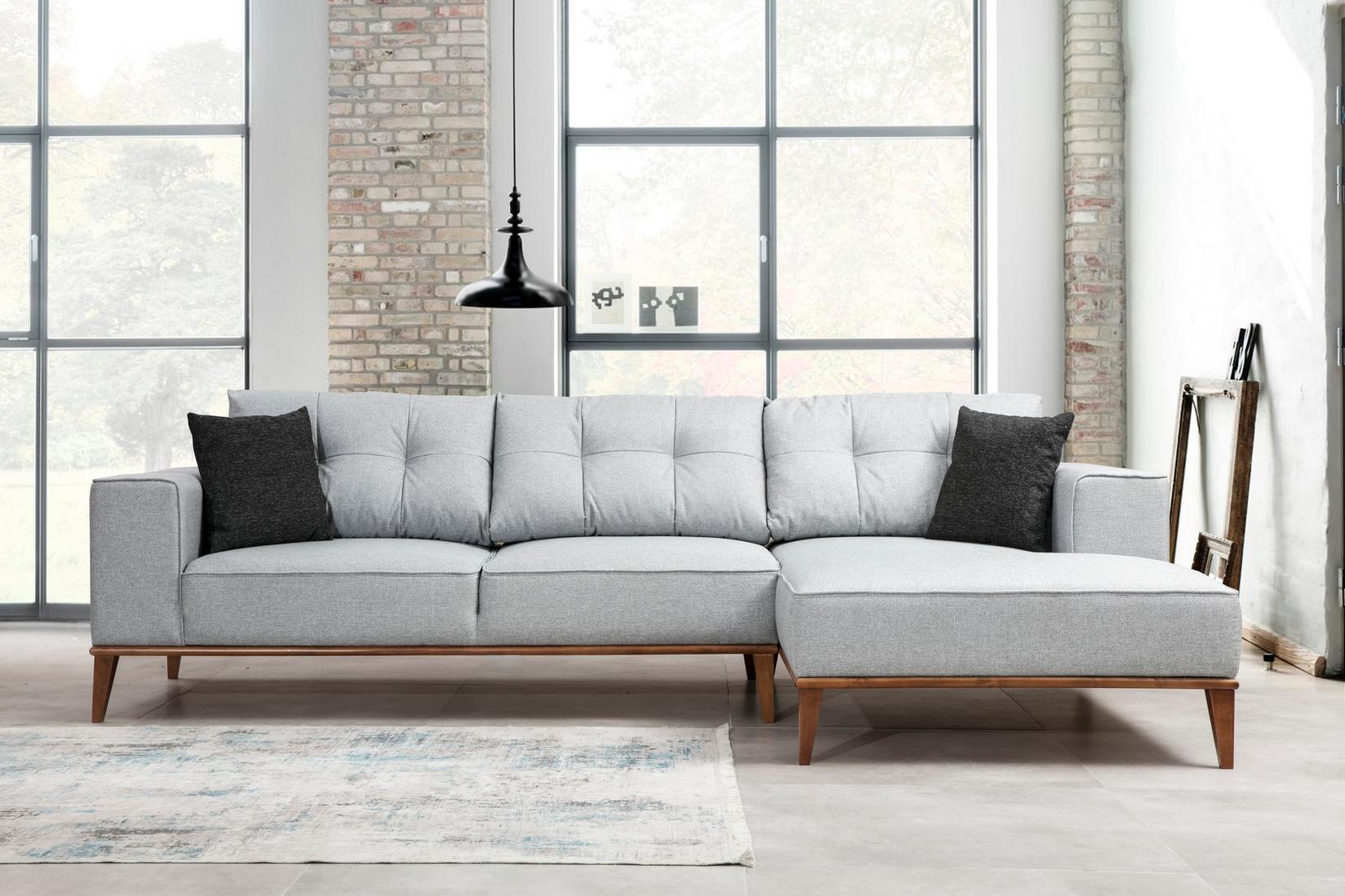 Аголна гарнитура Atelier del Sofa Montana 91x85x288cm Светло сива