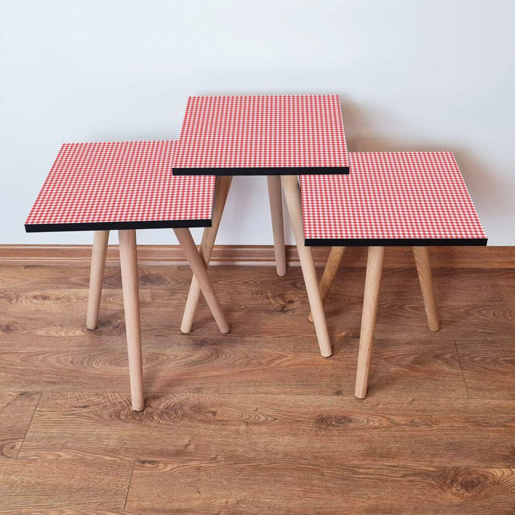 Комплет масички за кафе Hanah Home 3Shp241, 3 парчиња, црвена