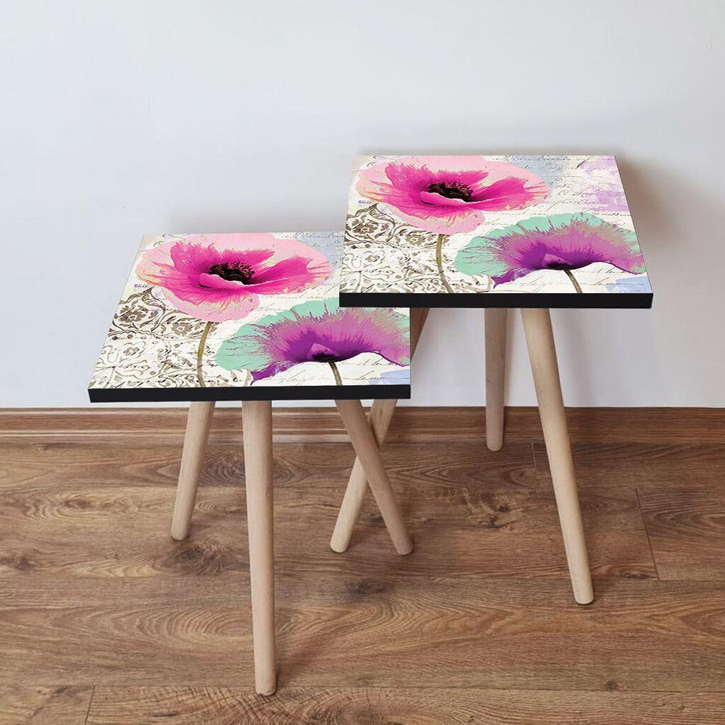 Комплет масички за кафе Hanah Home 2Shp459, 2 парчиња, шарени