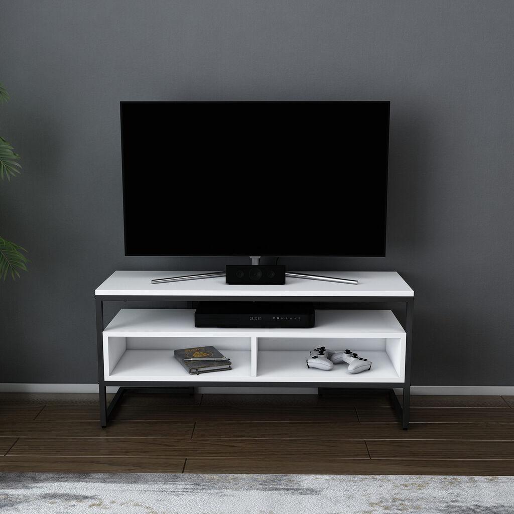 Комода Hanah Home TV Merrion, 110x35x49,9 см, бела-црна