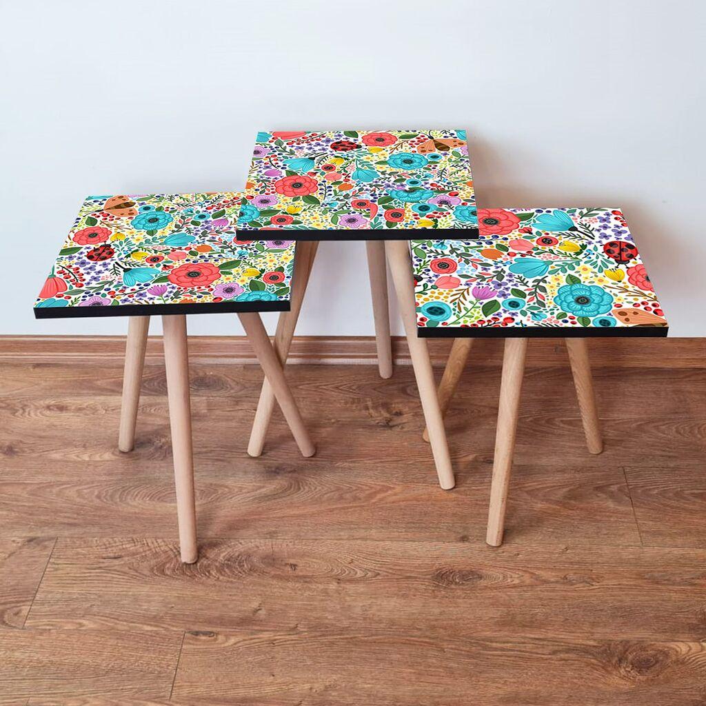 Комплет масички за кафе Hanah Home 3Shp4, 3 парчиња, шарени