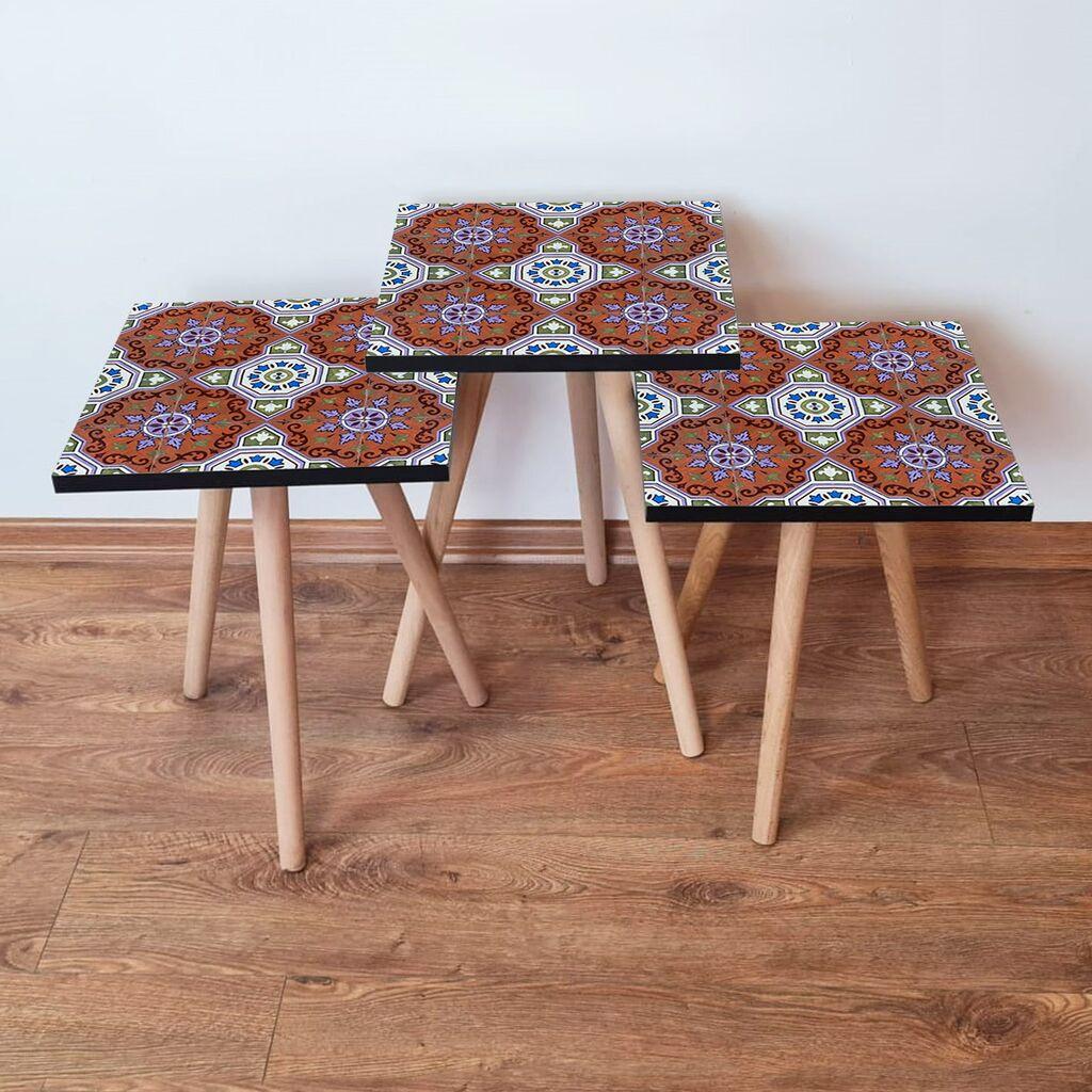 Комплет масички за кафе Hanah Home 3Shp51, 3 парчиња, шарени