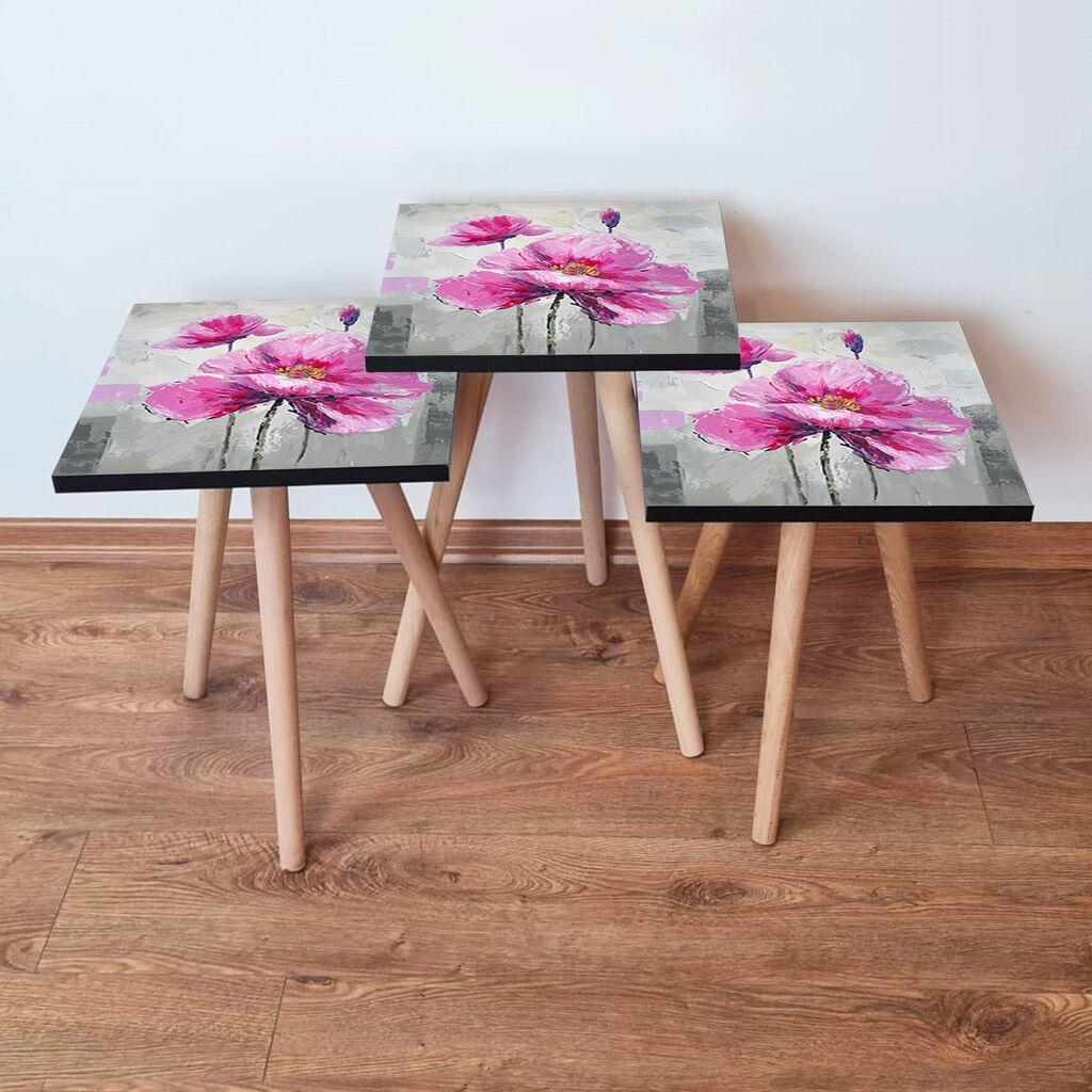 Комплет масички за кафе Hanah Home 3Shp298, 3 парчиња, шарени