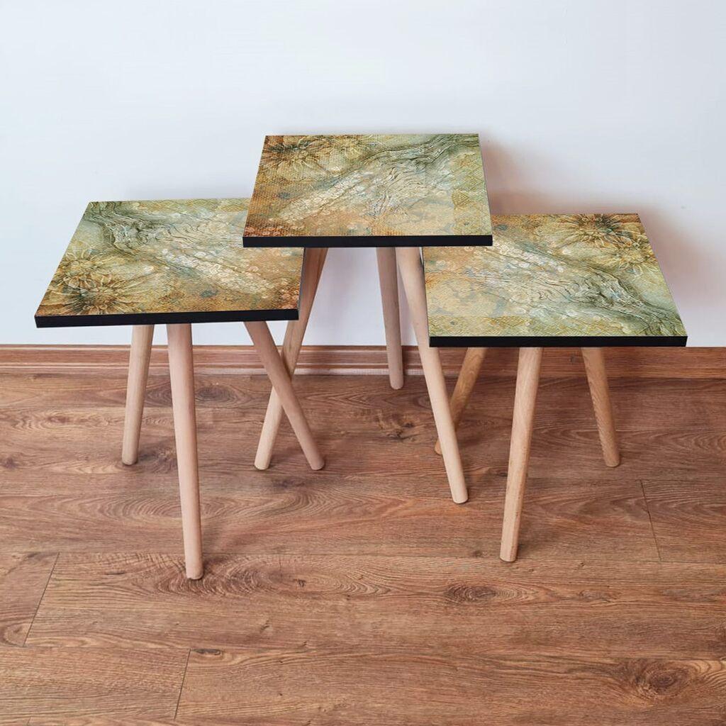 Комплет масички за кафе Hanah Home 3Shp70, 3 парчиња, кафеава