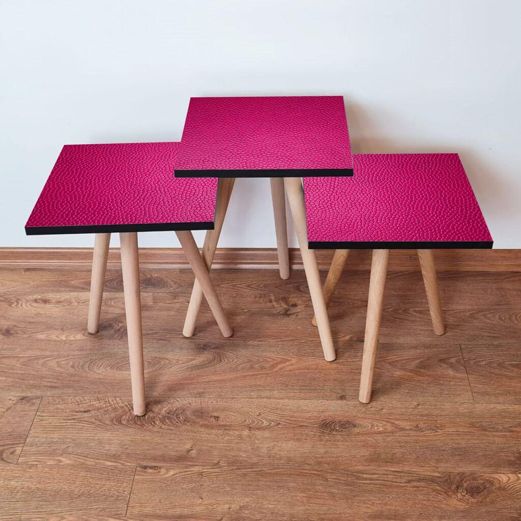 Комплет масички за кафе Hanah Home 3Shp366, 3 парчиња, розова