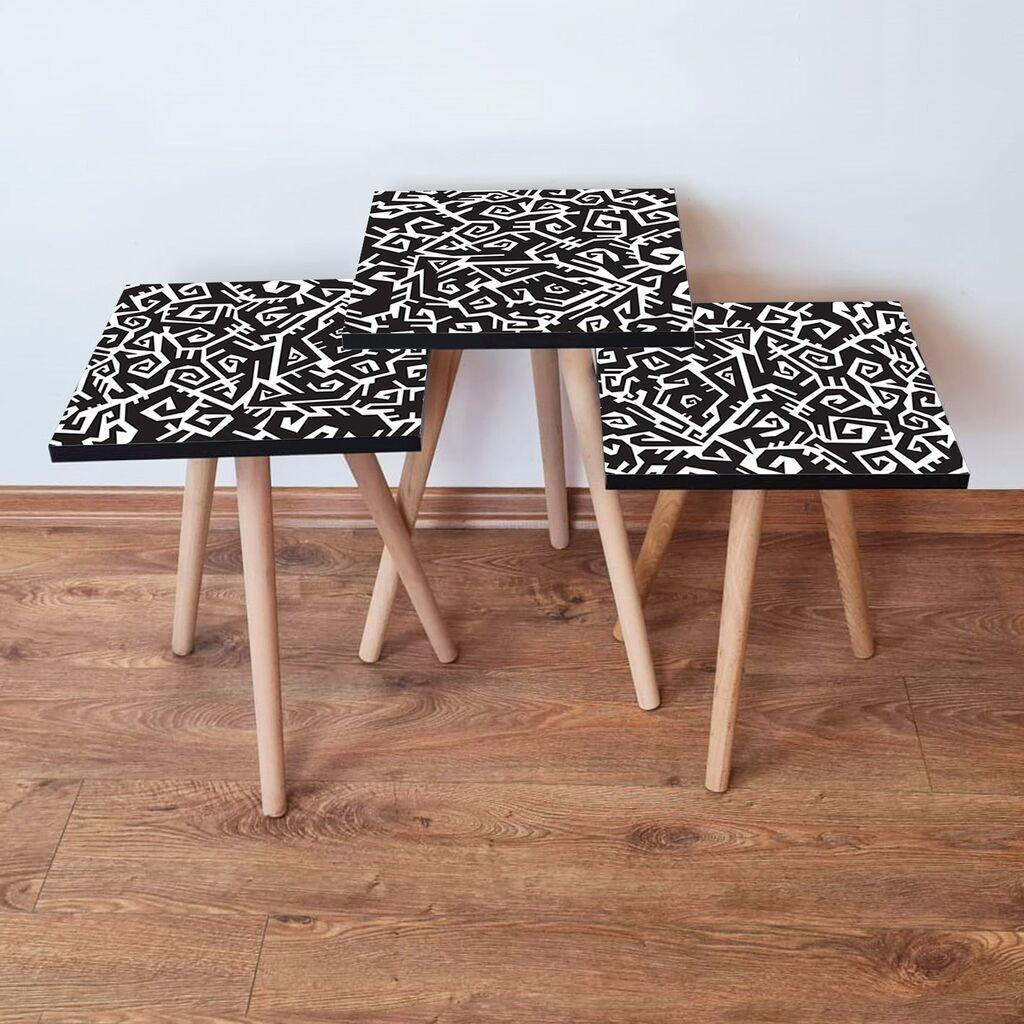 Комплет масички за кафе Hanah Home 3Shp377, 3 парчиња, шарени