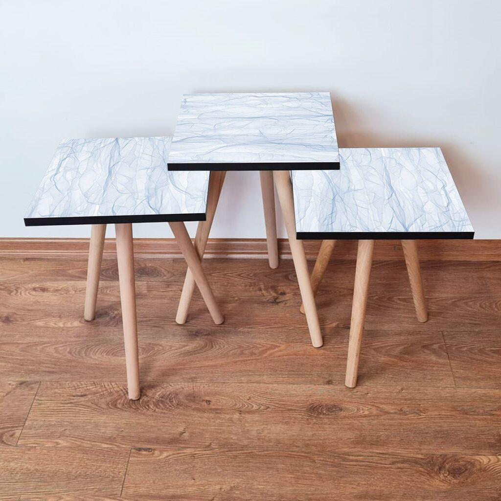 Комплет масички за кафе Hanah Home 3Shp243, 3 парчиња, светло сина боја