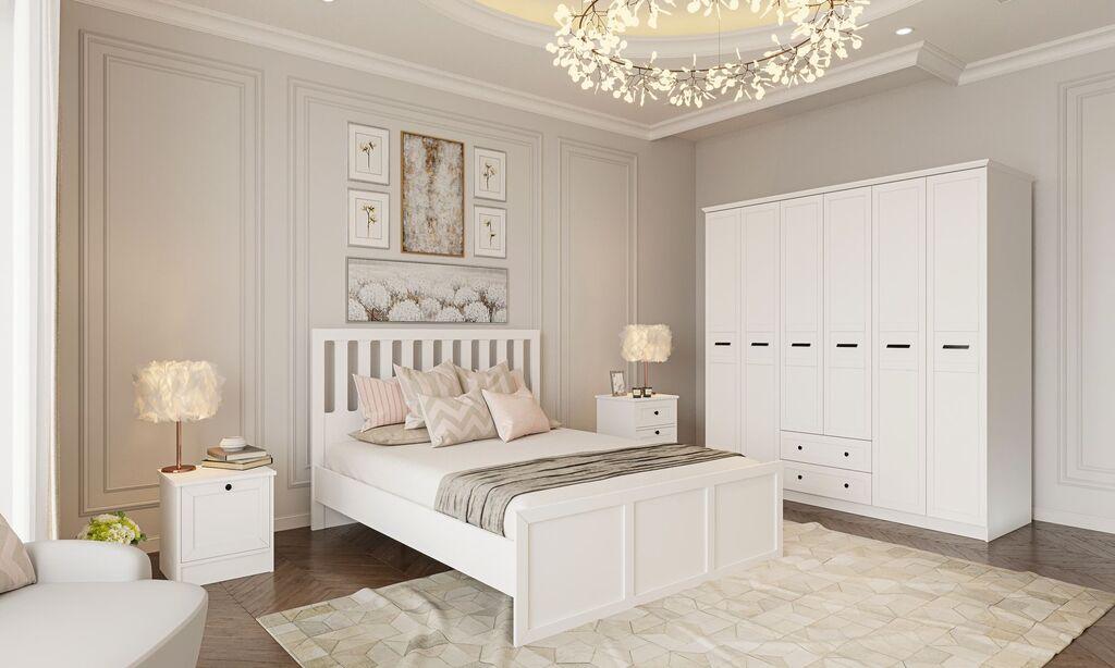 Комплет мебел за спална соба Hanah Home Rb-168-01-006-01, бел