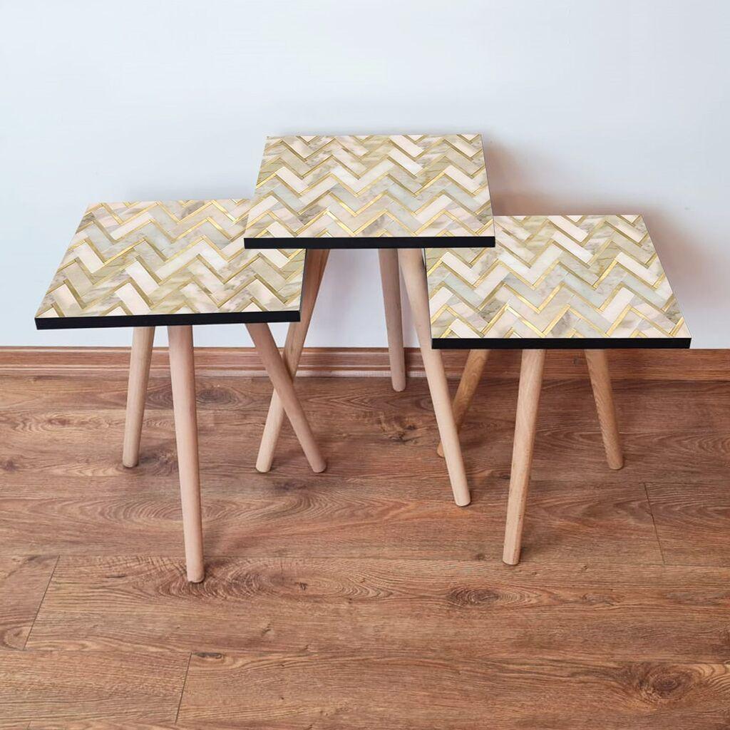 Комплет масички за кафе Hanah Home 3Shp138, 3 парчиња, бела