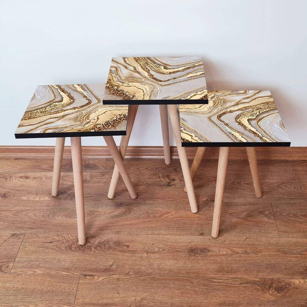 Комплет масички за кафе Hanah Home 3Shp263, 3 парчиња, шарени