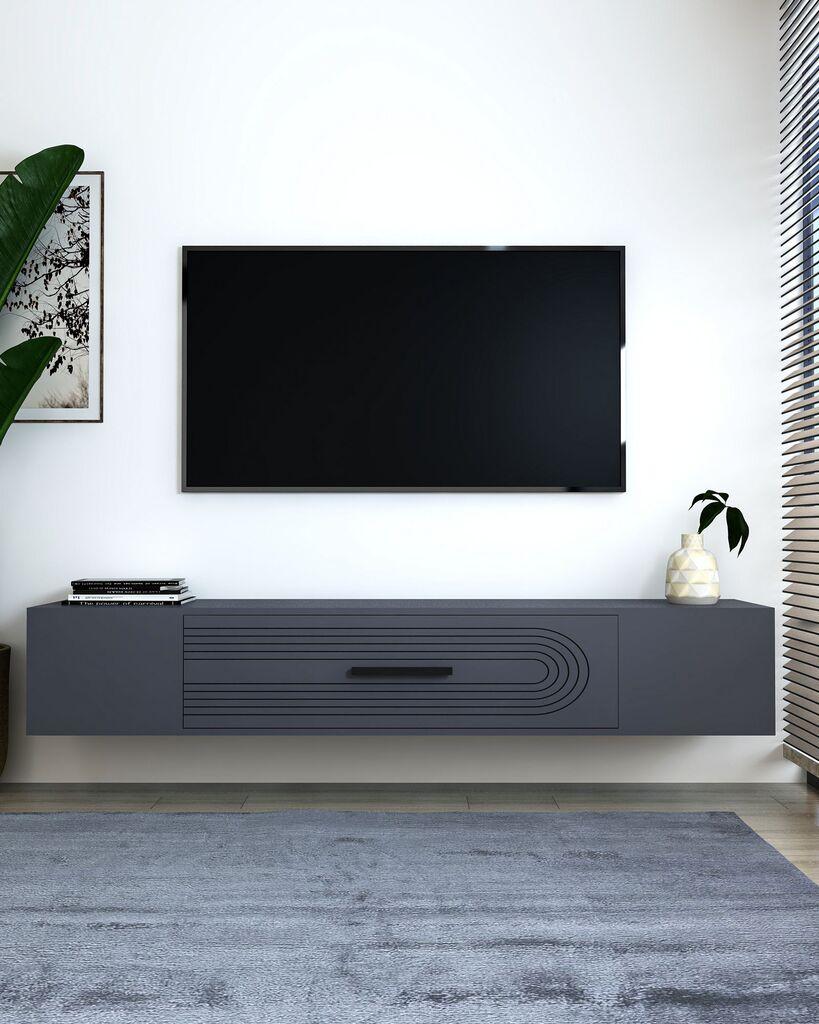 ТВ кабинет Hanah Home Kodaks L3, 150x33.2x29.6 см, Антрацит