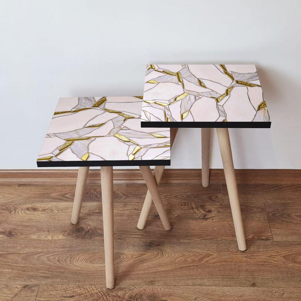 Комплет масички за кафе Hanah Home 2Shp93, 2 парчиња, шарени