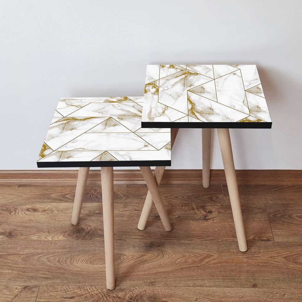 Комплет масички за кафе Hanah Home 2Shp525, 2 парчиња, бела