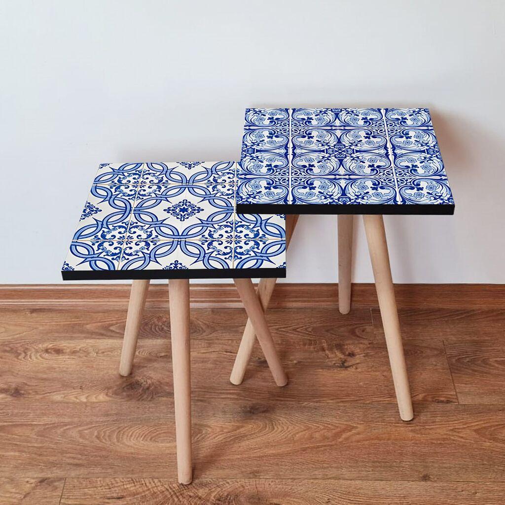 Комплет масички за кафе Hanah Home 2Shp344, 2 парчиња, дабова боја