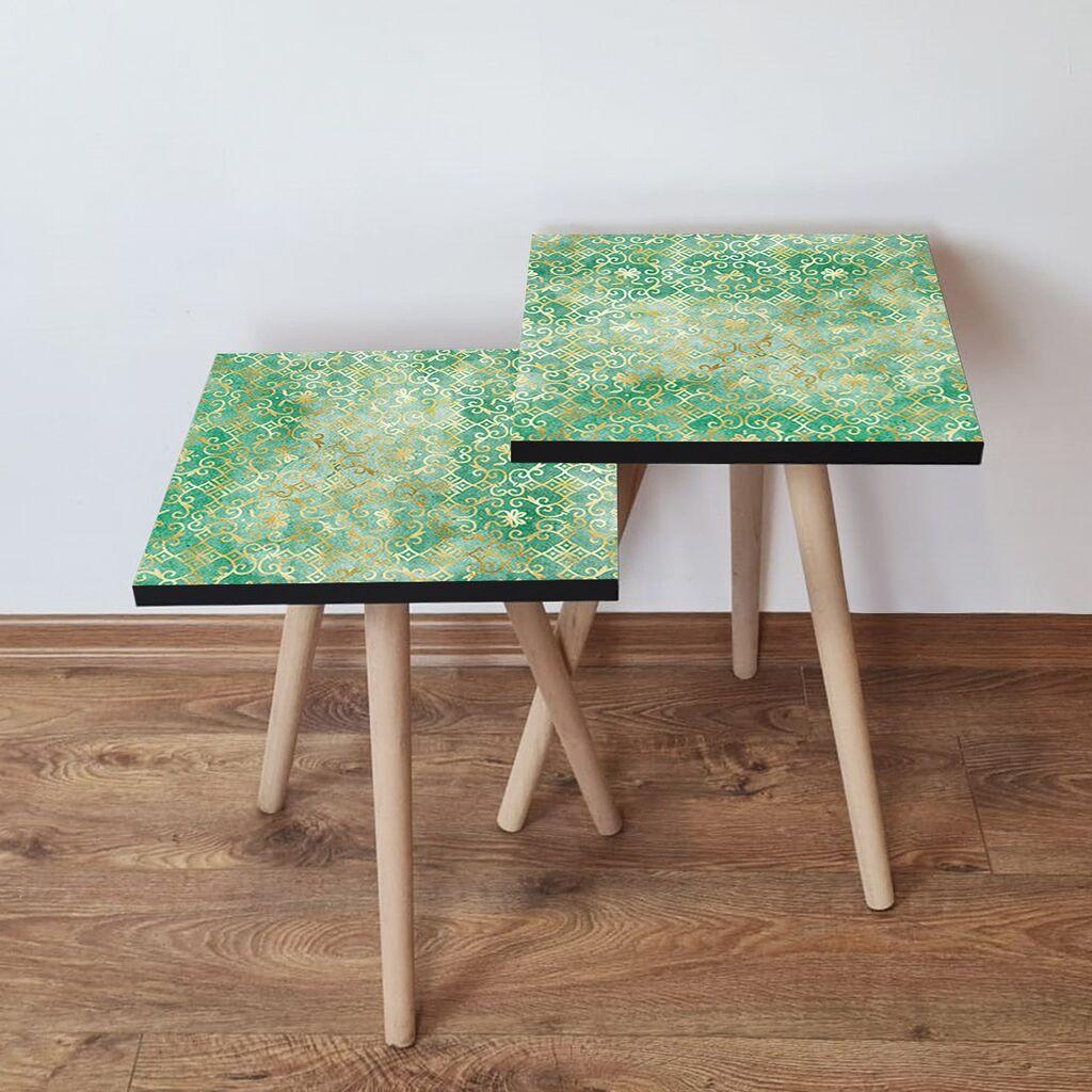 Комплет масички за кафе Hanah Home 2Shp515, 2 парчиња, шарени