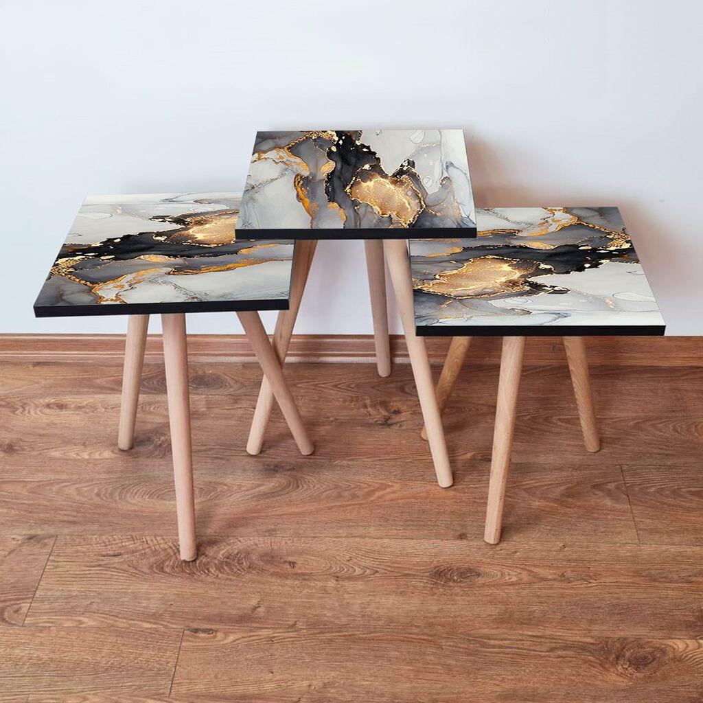 Комплет масички за кафе Hanah Home 3Shp83, 3 парчиња, шарени